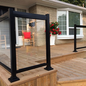 Aluminum and Glass Porch Railings - 123