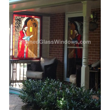Professionally installed stained glass panels