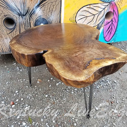Tree Slice Coffee Table - Plant Stands And Telephone Tables