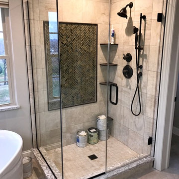 Coal Valley Bath Remodel Cambria Berwyn Haas Cabinets Plymouth Shaker Java