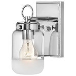 Hinkley - Hinkley 5060PN Penley - One Light Bath Vanity - Inspired by the coastal shores, Penley fuses classPenley One Light Bat Polished Nickel CleaUL: Suitable for damp locations Energy Star Qualified: n/a ADA Certified: n/a  *Number of Lights: Lamp: 1-*Wattage:100w Medium Base bulb(s) *Bulb Included:No *Bulb Type:Medium Base *Finish Type:Polished Nickel