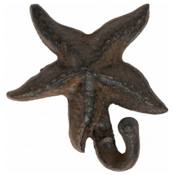 Rustic Iron Decorative Starfish Key Hook, 5"