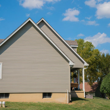 Seamless Polymer Siding in Mountain Clay w/ Energy Efficient Replacement Windows