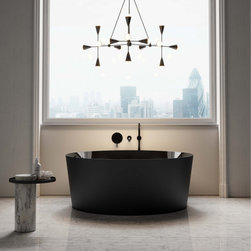 Palais Round Matte Black Bath 1400 - Baths