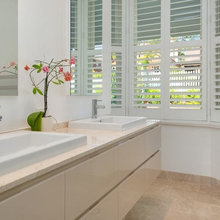 white benchtop bathrooms
