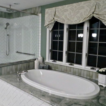 Lakes Region Elegant Master Bath with a View