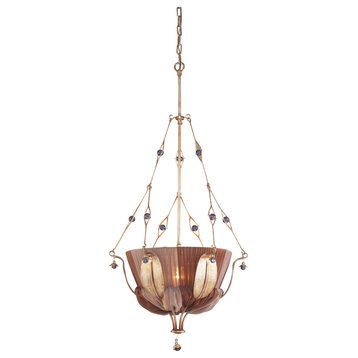 ELK LIGHTING 2703/1 Olivissa 1-Light Pendant In A Bronzed Silver Finish --