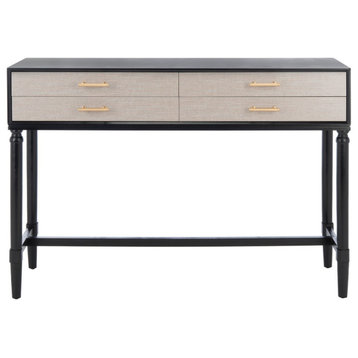 Grace 4 Drawer Console Table Black