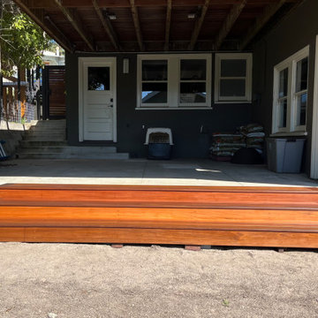 House to backyard IPE steps