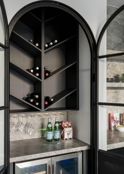 Contemporary Wine Cellar by First Avenue Homes