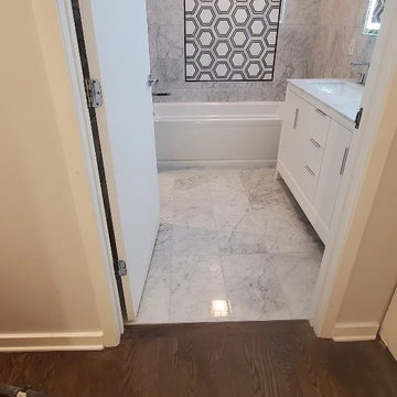 Bathroom Remodel (Mable Was Installed On Every Wall)