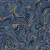 Suave Navy Marble Wallpaper Sample