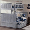 Twin over Full Bunk Bed With Raised Panel Drawer