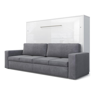 INVENTO Horizontal Murphy Bed With Sofa And Mattress 55.1"x78.7 ...