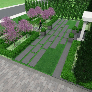Rosedale Modern Formal Front Yard