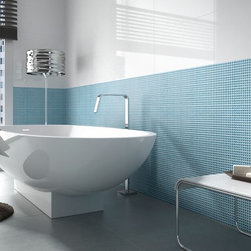 Vidrepur Mosaic 1/2'' x 1/2'' Pearl Waves - Pearl Cielo 097452M - Tile
