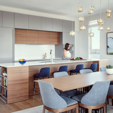 Kitchen and Dining - Modern Portland, ME Family Home