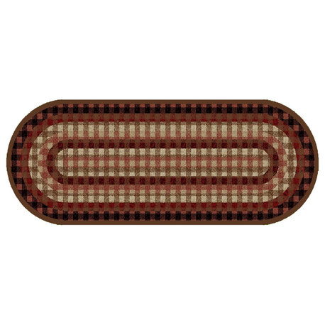 Hearthside Countryside Cottage Multi Lodge Area Rug, 2'2"x5'3" Oval