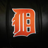 Detroit Tigers MLB Orange Logo Chesapeake Black Leather Loveseat