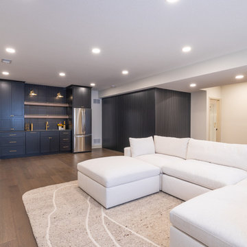 Playful, Modern Basement Designed for Family Living