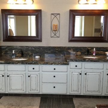 Maple to Off-White with Glaze and Heavy Distressing