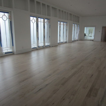 WATER MILL: 4" RED OAK INSTALLED AND PICKLED - 3 COATS BONA TRAFFIC SATIN