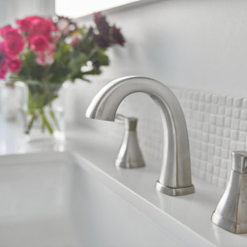 Arc Faucet, Small Tile Backsplash