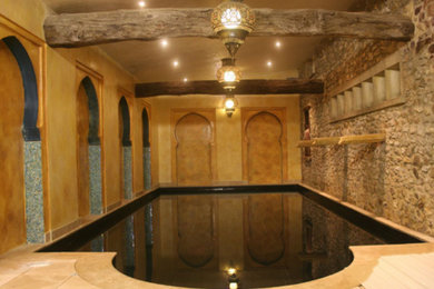 Inspiration for a modern indoor swimming pool in Devon.