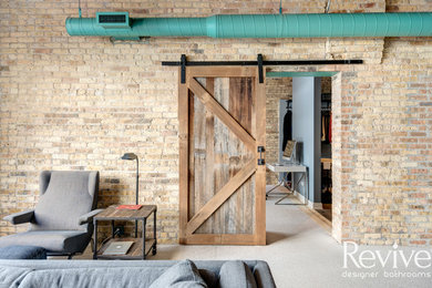Bathroom - rustic bathroom idea in Chicago