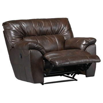 Catnapper Nolan Oversized Recliner In Brown Faux Leather