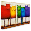 Daniel Patrick Kessler 'Rainbow Cats' Canvas Art, 24x18