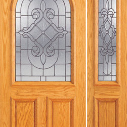 Prehung Mahogany Radius Li Entry One Sidelight Door - Front Doors