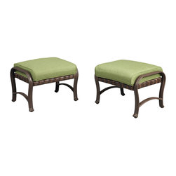 Pembrey Patio Ottoman with Moss Cushion (2-Pack) - Products