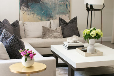 Transitional living room photo in San Francisco