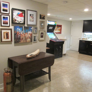 Refinished Basement - Cozy and Contemporary Entertainment Space & Playroom