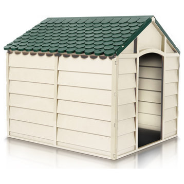 Starplast Small Dog House Kennel, Beige/Green