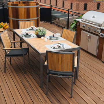 Downtown Living Rooftop Deck -- Envision Distinction Spiced Teak composite deck