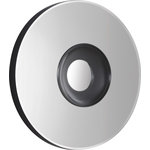 Meridian Furniture - Galaxy Round Contemporary Mirror With Matte Black Finish - Go for out-of-this-world style when you hang this silver Galaxy mirror in your home. This eye-grabbing mirror features a discus design with a definitive geometric slant to bring oodles of contemporary charm to your wall. Its modern matte black finish melds nicely with lots of different contemporary decor items you already own, making this piece a must for your room. This oversized mirror measures 3 foot by 3 foot, so it garners maximum visual oomph on your wall.