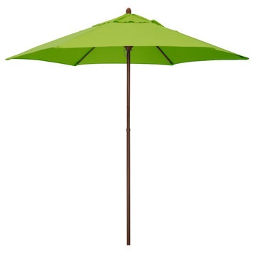 Phat Tommy 9 ft Outdoor Patio Umbrella with Wood Grain Finish, Lime