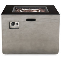 Gwen Outdoor Modern 30-Inch Square Fire Pit