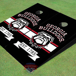 University Of Georgia Bulldog EST Themed Cornhole Boards - Outdoor And Lawn Games