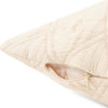 Lucca Cotton Throw Pillow, Cream, 18"x18"