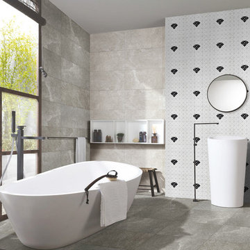 Modern Bathroom Diamond Triangular Porcelain Mosaic Tile
