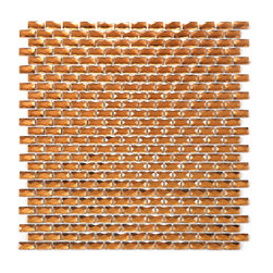 GBM Manufacturing - Artistic Jewels Bronze 12x12 Diamond Cut Glass Mosaic Wall Tile, 1 Sheet - Wall And Floor Tile
