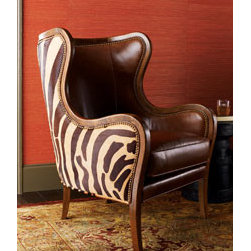 "Chocolate Zebra" Wing Chair - Armchairs And Accent Chairs