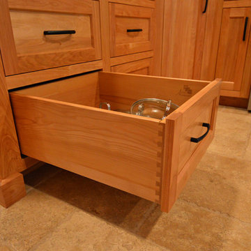 Danbury CT - Custom Red Birch Clear Sheen Cabinets