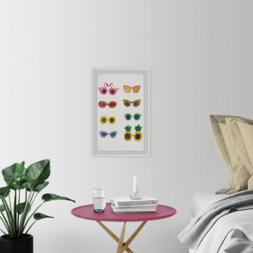 "All Sunglasses" Framed Painting Print