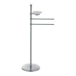 Ranpin 5121 Bathroom Towel Stand with Soap Dish - Towel Racks & Stands