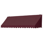 Sunsational - Traditional Awnings in a Box, Burgundy, 8' - Made in the USA, this Traditional Styled Awning in a Box is a Complete Fully Retractable Awning that is easy to install in less than 30 Minutes and is a favorite of both Professional and Do-It-Yourself installers.  Our Made in the USA 100% Acrylic Solution-Dyed fabric is one of the highest quality, most durable outdoor fabrics available. It is sun, water and mildew resistant and along with our patented no rust, 100% Aluminum frame and commercial grade hardware allows our awning to last for years. The design allows this awning to easily attached wood, stucco, brick, or stone and give you a give you a custom look at a fraction of the cost of custom awnings. It is easy to retract or remove for adverse weather such as heavy or extreme winds and snow.