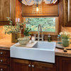 Parker Crisp White Fireclay 34" Single Bowl Workstation Kitchen Sink